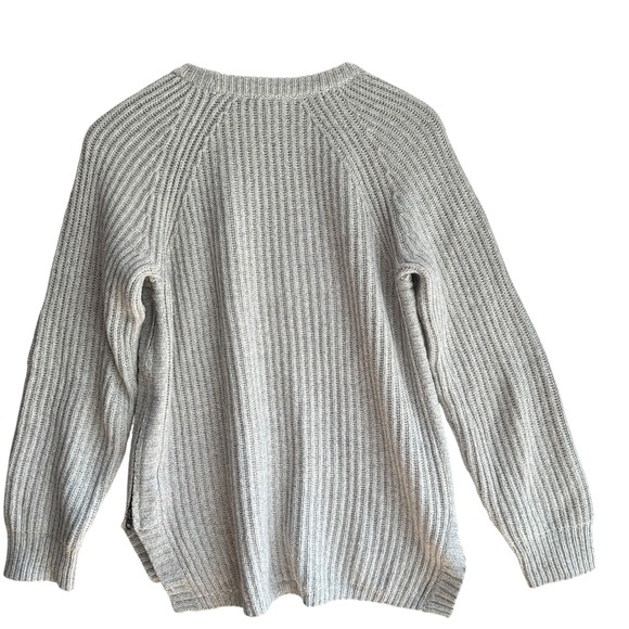 Madewell  Sweater Gray Ribbed Knit Crew Neck  Pullover Small Classic - Picture 2 of 13